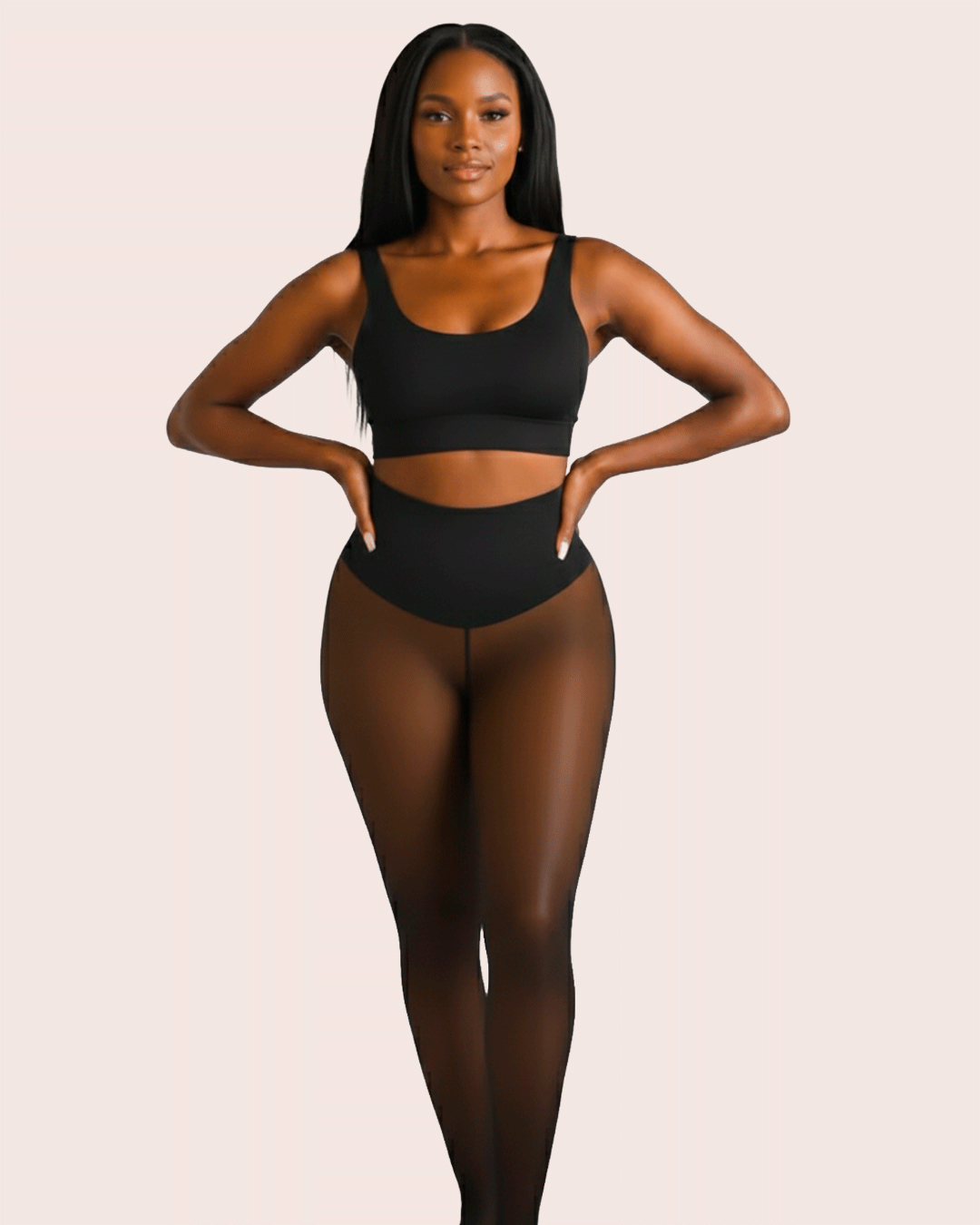 LuxeVeil Seamless Compression Sculpt Leggings