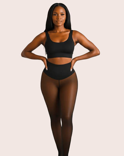 LuxeVeil Seamless Compression Sculpt Leggings